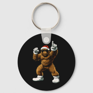 Lustiges Weihnachts-Grafik-T-Shirt Bigfoot Santa K Schlüsselanhänger