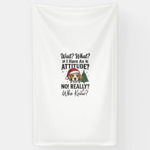 Lustiges Weihnachts-Hund-Motiv Vintage-Gravur-Shir Banner