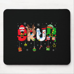 Lustiges Weihnachts-Karo-Teenager-Jungen-Kinder-We Mousepad