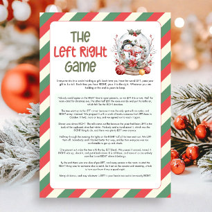 Lustiges Weihnachts-Links-Rechts-Spiel Feiertagskarte
