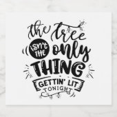 lustiges Weihnachts-Party Alkoholflaschenetikett (Einzelnes Label)