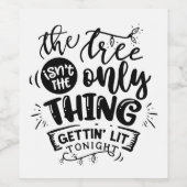 lustiges Weihnachts-Party Weinetikett (Einzelnes Label)