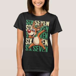 Lustiges Weihnachts-Rentier Dabbing Xmas Dab Six T-Shirt