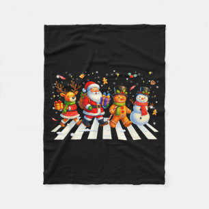 Lustiges Weihnachts-Team Santa Lebkuchen-Weihnacht Fleecedecke