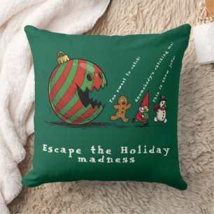 Lustiges Weihnachtsbaumschmuck-Fest Kissen