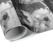 lustiges Weihnachtsbild eines niedlichen Hundes Geschenkpapier (Rolleneckpunkt)