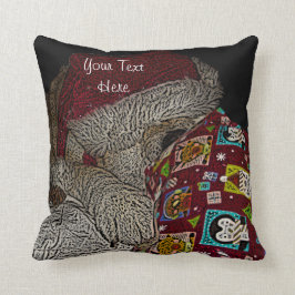 lustiges Weihnachtsbild eines niedlichen Hundes Kissen