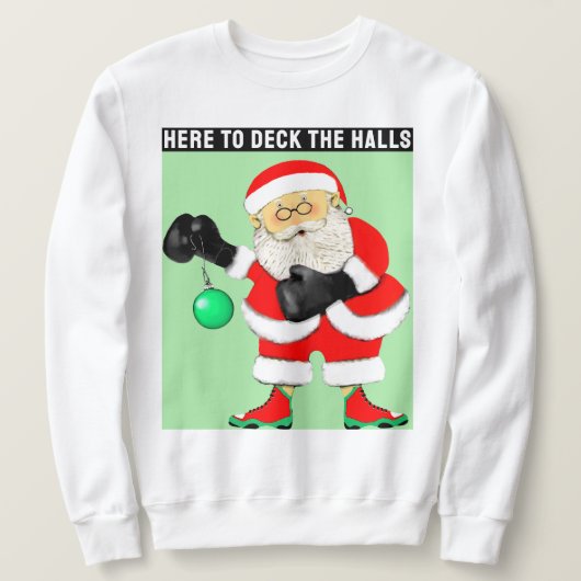 Lustiges Weihnachtsboxen Sweatshirt (Design vorne)