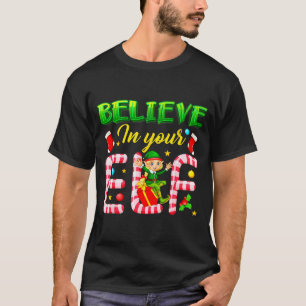 Lustiges Weihnachtself-Design: Glaube an deinen El T-Shirt