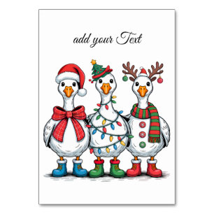 Lustiges Weihnachtsenten-T-Shirt Cool Holiday Duck Tischnummer