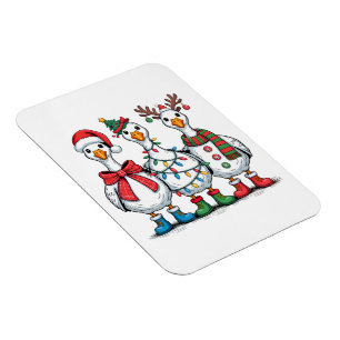 Lustiges Weihnachtsenten-T-Shirt Cooles Weihnachts Magnet