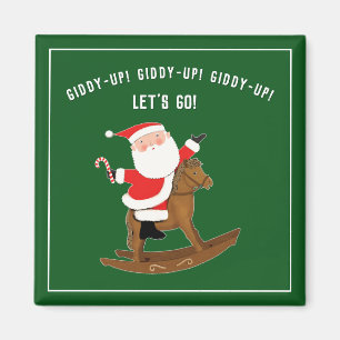 Lustiges Weihnachtsferienpferd Magnet