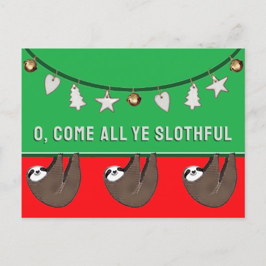 Lustiges Weihnachtsfest Postkarte (Vorderseite)