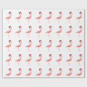 Lustiges Weihnachtsflamingo-Muster-Packpapier Geschenkpapier (Flach)