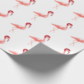 Lustiges Weihnachtsflamingo-Muster-Packpapier Geschenkpapier (Ecke)