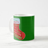 Lustiges Weihnachtsfrecher Kaffeetasse (Vorderseite Links)