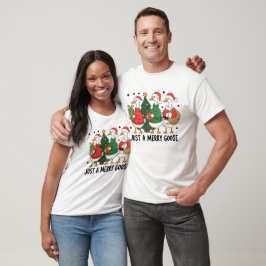 Lustiges Weihnachtsgans-Familien-Geschenk-Feiertag T-Shirt