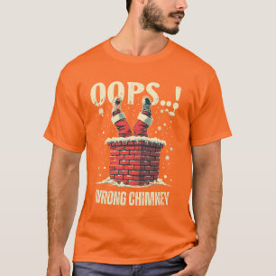 Lustiges Weihnachtsgeschenk, Weihnachtsmann steckt T-Shirt