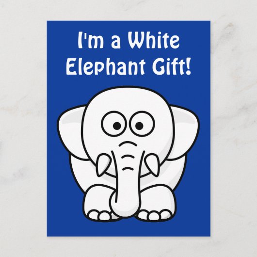 Lustiges Weihnachtsgeschenk: Wirkliches weißer Ankündigungspostkarte (Vorderseite)