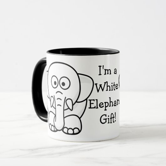 Lustiges Weihnachtsgeschenk: Wirkliches weißer Tasse (Vorderseite Links)