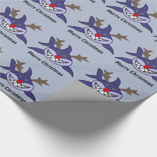 Lustiges Weihnachtshaifisch-Ren Geschenkpapier