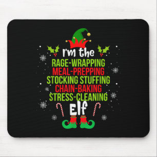 Lustiges Weihnachtshemd für Frauen Ich bin der Wut Mousepad