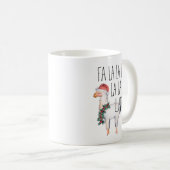 Lustiges Weihnachtslama-Fa-La-La-La-La Kaffeetasse (VorderseiteRechts)