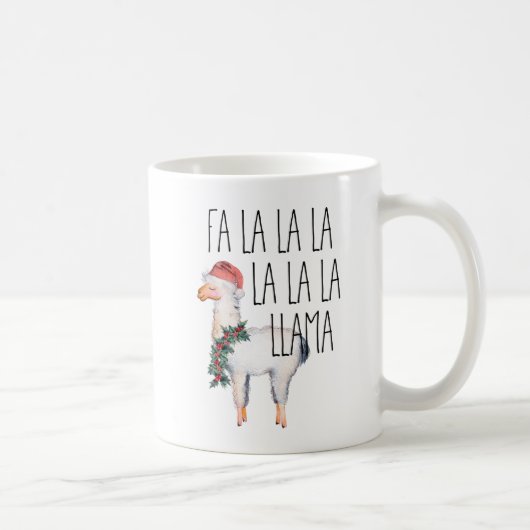 Lustiges Weihnachtslama-Fa-La-La-La-La Kaffeetasse (Rechts)
