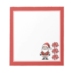 Lustiges Weihnachtsmann Ho Ho Ho Weihnachten Notizblock