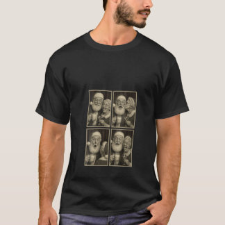 Lustiges Weihnachtsmann- und Mrs.-Claus-Photo-Stan T-Shirt