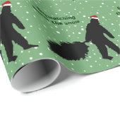Lustiges WeihnachtsPackpapier Bigfoots Squatching Geschenkpapier (Rolleneckpunkt)