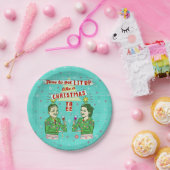 Lustiges WeihnachtsParty-Retro erwachsener Pappteller (Party)