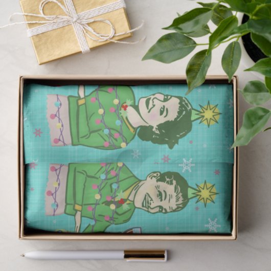 Lustiges WeihnachtsParty-Retro erwachsener Seidenpapier (Geschenk)