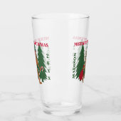 Lustiges Weihnachtspersonalisierter Geek Sankt Glas (Links)