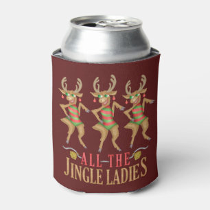 Lustiges Weihnachtsren alle Klingel-Damen Dosenkühler