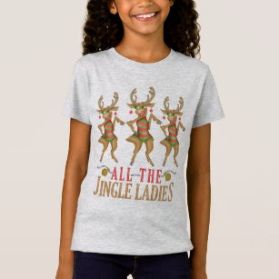 Lustiges Weihnachtsren alle Klingel-Damen T-Shirt