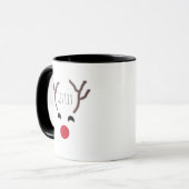 Lustiges Weihnachtsren erhalten Lit-Kaffee-Tasse Tasse (Vorderseite Links)