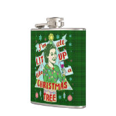 Lustiges WeihnachtsRetro trinkender Flachmann (Links)