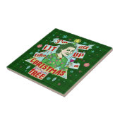 Lustiges WeihnachtsRetro trinkender Fliese (Seite)