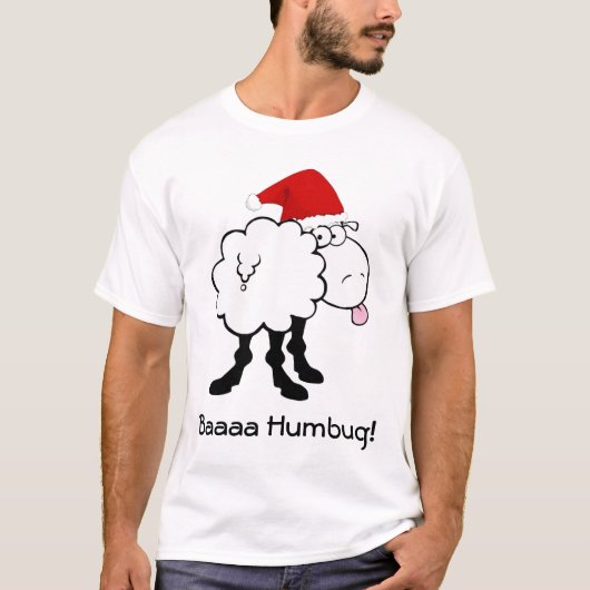 lustiges Weihnachtsschafe bah Humbugt-shirt T-Shirt (Vorderseite)