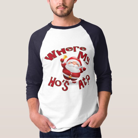 Lustiges WeihnachtsShirt wo mein Hos an T-Shirt (Vorderseite)
