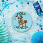 Lustiges Weihnachtstänzer-Ren-Wortspiel-Party Pappteller (Party)