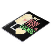 Lustiges Weihnachtsweihnachtseierpunsch-Kleid Notizblock (Linke Seite)