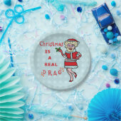 Lustiges Weihnachtsweihnachtsmann-Widerstand Bah Pappteller (Party)