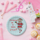 Lustiges Weihnachtsweihnachtsmann-Widerstand Bah Pappteller (Party)