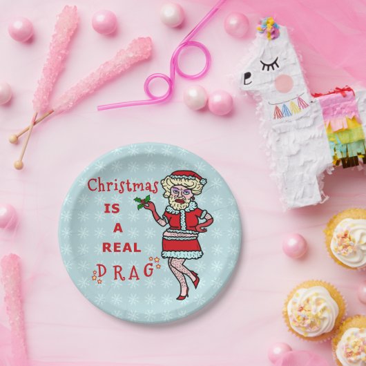 Lustiges Weihnachtsweihnachtsmann-Widerstand Bah Pappteller (Party)