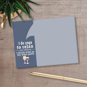 Lustiges Wein-Zitat - ich trinke Wein in den Post-it Klebezettel