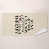 lustiges Weinangebot für Freunde Badehandtuch (Badehandtuch)