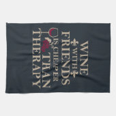 lustiges Weinangebot für Freunde Geschirrtuch (Horizontal)