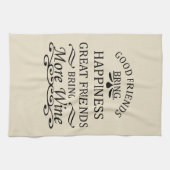 lustiges Weinangebot für Freunde Geschirrtuch (Horizontal)